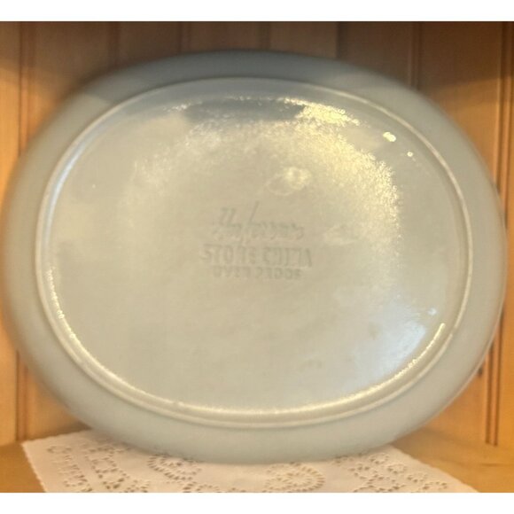 Vintage Harkerware Seafare Oval Serving Stoneware Ceramic Platter Mid Century - Picture 2 of 5